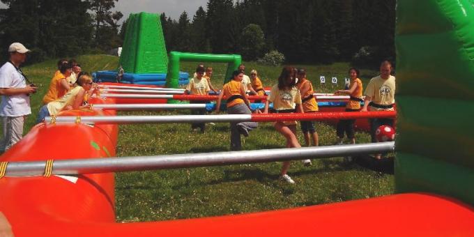 Felfújható focipálya